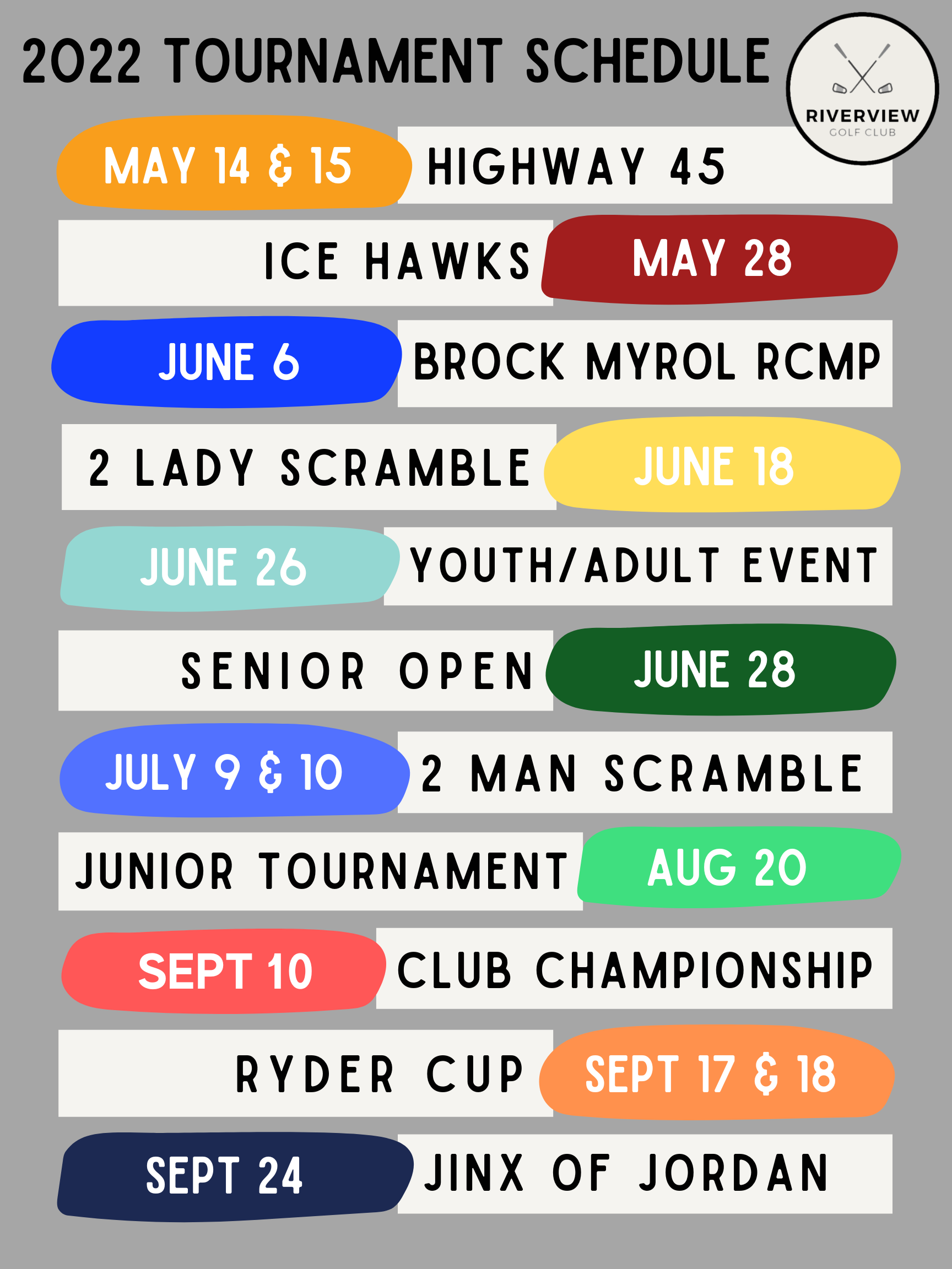 Tournaments Outlook Riverview Golf Club Tournaments Outlook Riverview Golf Club
